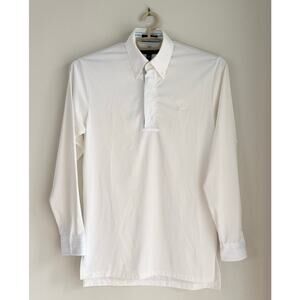 Essex Classics Coolmax Equestrian Shirt Men Small White Long Sleeve Show Riding